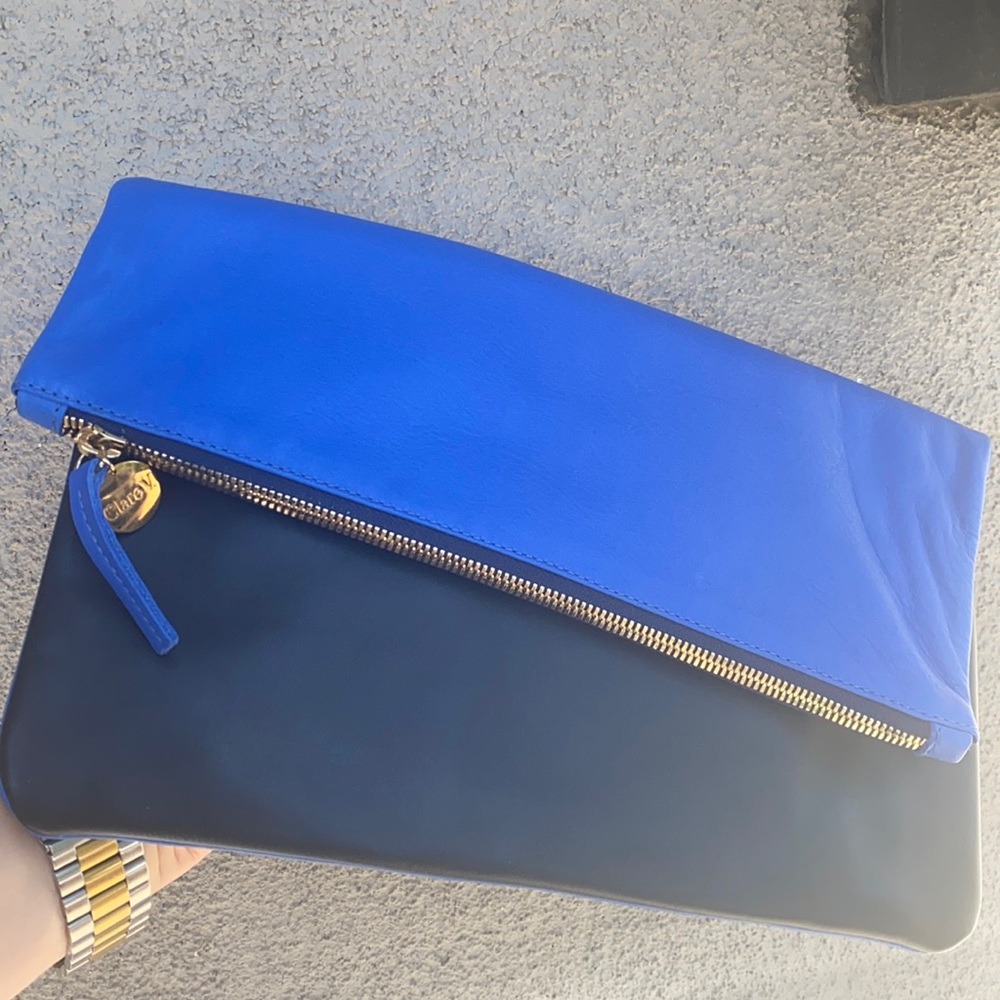 NWT Clare V. Leather Clutch
